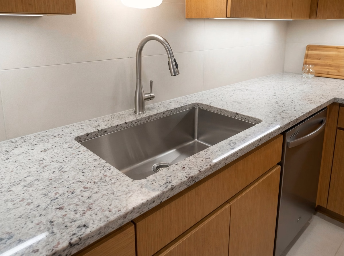 Sink Cutout Undermount Sink for a San Bernardino County countertop project.