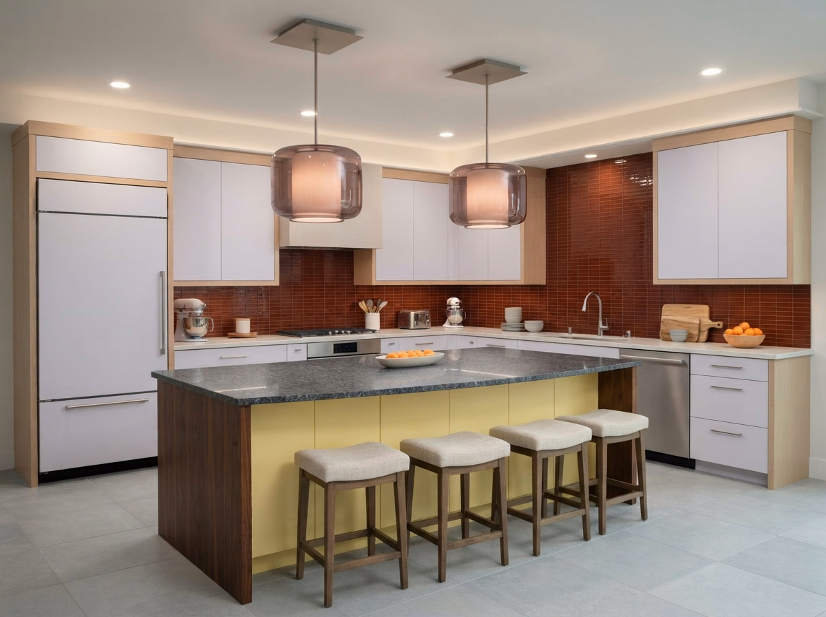 Pendant Lighting over Kitchen Islands in San Bernardino County.