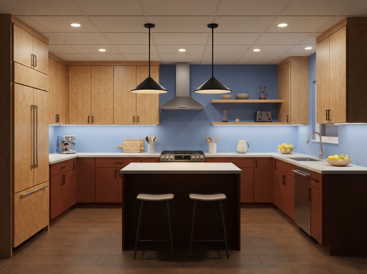 Warm Modern Lighting in San Bernardino County.
